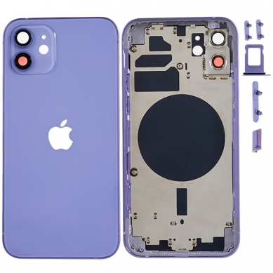 Carcasa Trasera Completa iPhone 12 (EU) (Morado) (OEM)