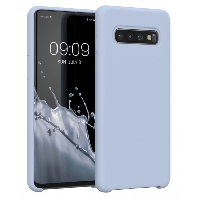 Funda de Silicona Extra Suave Samsung Galaxy S10+ (Azul Claro)