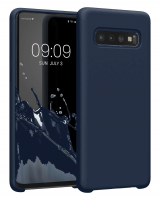 Funda de Silicona Extra Suave Samsung Galaxy S10+ (Azul Marino)