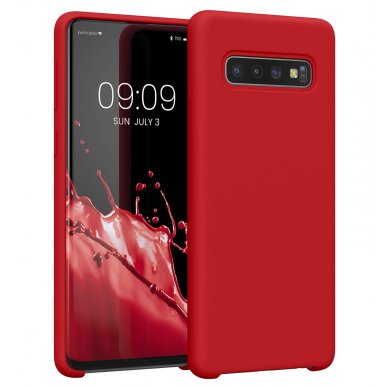 Funda de Silicona Extra Suave Samsung Galaxy S10+ (Rojo)