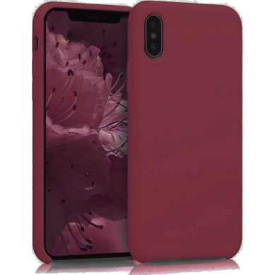 Funda de Silicona Ultra Suave iPhone iPhone XS Max Rojo Rosado