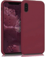 Funda de Silicona Ultra Suave iPhone iPhone XS Max Rojo Rosado