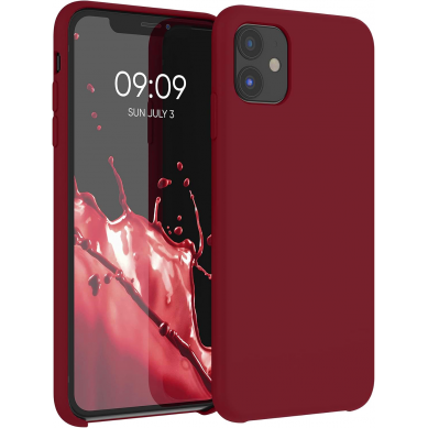 Funda de Silicona Ultra Suave iPhone iPhone 11 Rojo Rosado