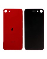 Tapa Trasera de Cristal iPhone SE (2022) (Agujero Ampliado) (EU) (Rojo) (OEM)