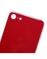 Tapa Trasera de Cristal iPhone SE (2022) (Agujero Ampliado) (EU) (Rojo) (OEM)