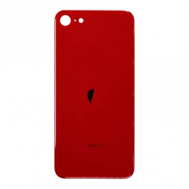 Tapa Trasera de Cristal iPhone SE (2022) (Agujero Ampliado) (EU) (Rojo) (OEM)