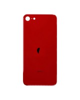 Tapa Trasera de Cristal iPhone SE (2022) (Agujero Ampliado) (EU) (Rojo) (OEM)