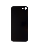 Tapa Trasera de Cristal iPhone SE (2022) (Agujero Ampliado) (EU) (Negro) (OEM)