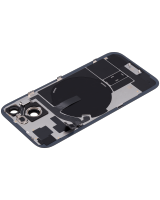 Tapa Trasera de Cristal iPhone 15 (Negro) (Componentes Preinstalados) (Lente Cristal de Zafiro) (OEM)