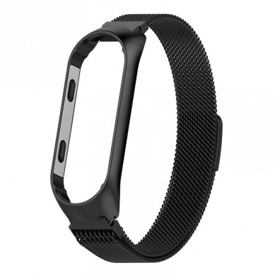 Pulsera Metálica Milanesa Xiaomi Mi Band 3 / 4 Negra