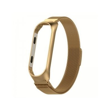 Pulsera Metálica Milanesa Xiaomi Mi Band 3 / 4 Oro