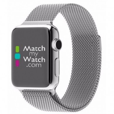 Correa Metálica Milanesa Apple Watch 38 mm / 40 mm / 41 mm Plata