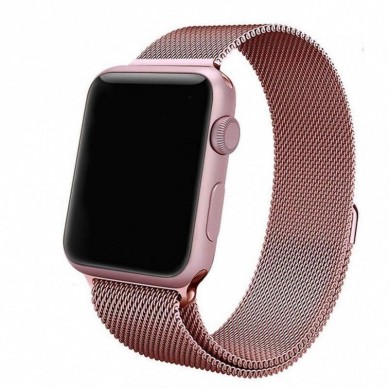 Correa Metálica Milanesa Apple Watch 42 mm / 44 mm / 45 mm / 49 mm Oro Rosa