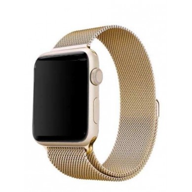 Correa Metálica Milanesa Apple Watch 42 mm / 44 mm / 45 mm / 49 mm Oro