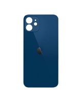 Tapa Trasera de Cristal iPhone 12 (Agujero Ampliado) (EU) (Azul)